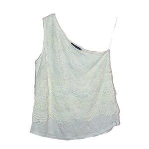 ❤️ 🆕 Generation Love One Shoulder Lace Linen Tank Small